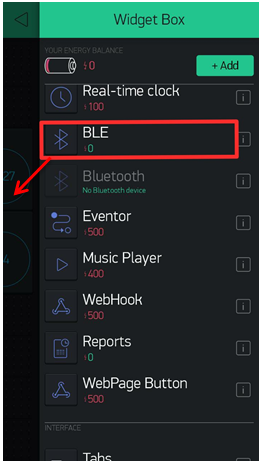 Adicionar BLE no Blink