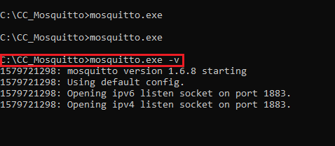 mosquitto.exe verbouse