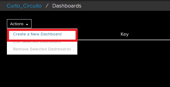 create a new dashboard no adafruit.io