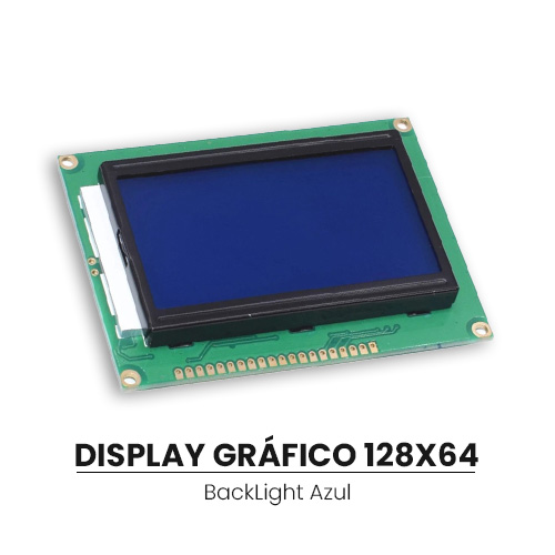Display Gráfico 128x64 Px - BackLight Azul