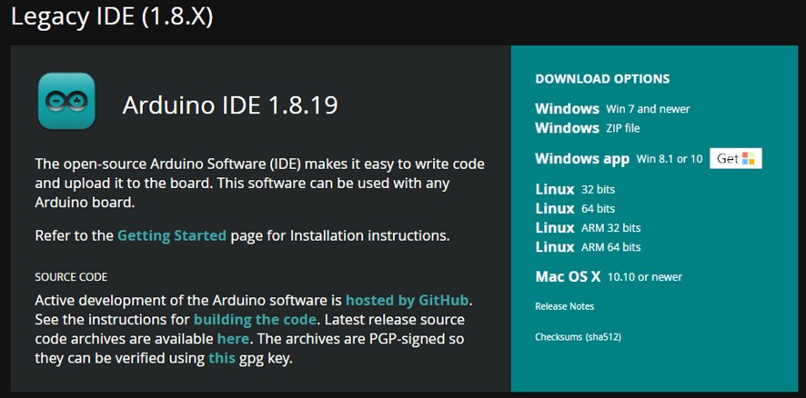 Arduino IDE 1.8.19